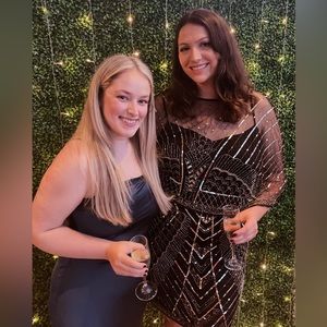 ASOS DESIGN Curve embellished cape mini dress